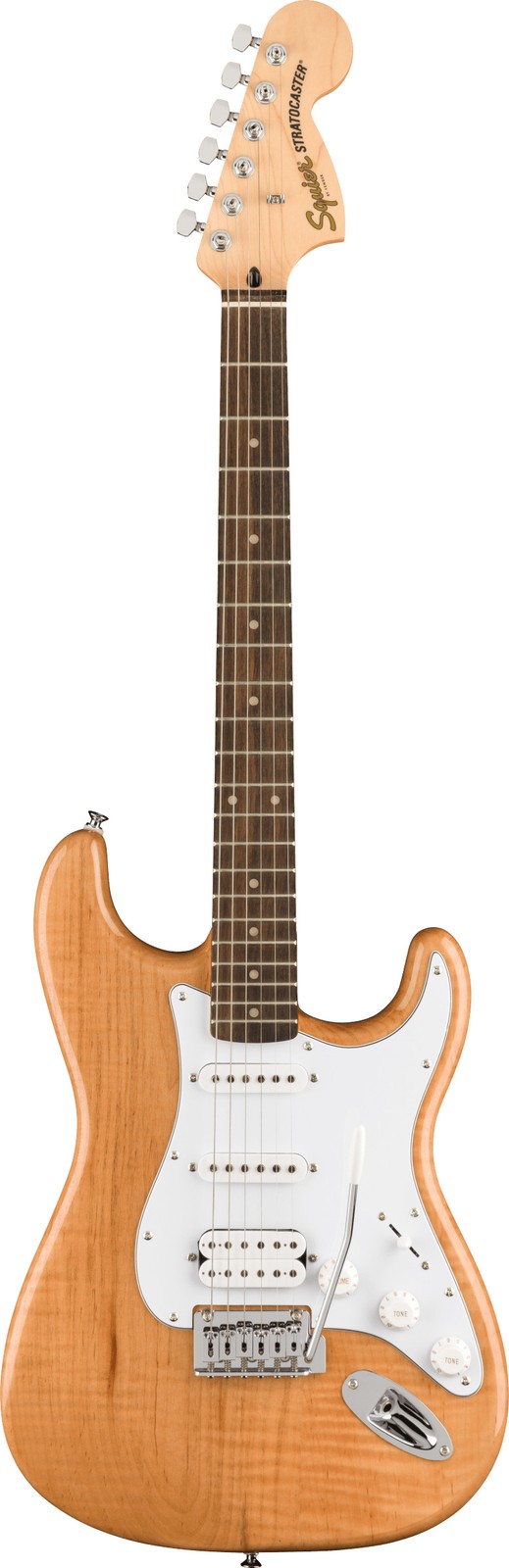Fender Squier Affinity Stratocaster HSS – Natural w/ Midnight Blue Gig Bag