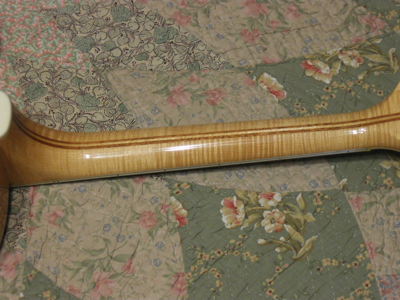 Vintage 1986 Guild X-500 Stuart Flame Maple Blond Guitar Body Neck w/ Case