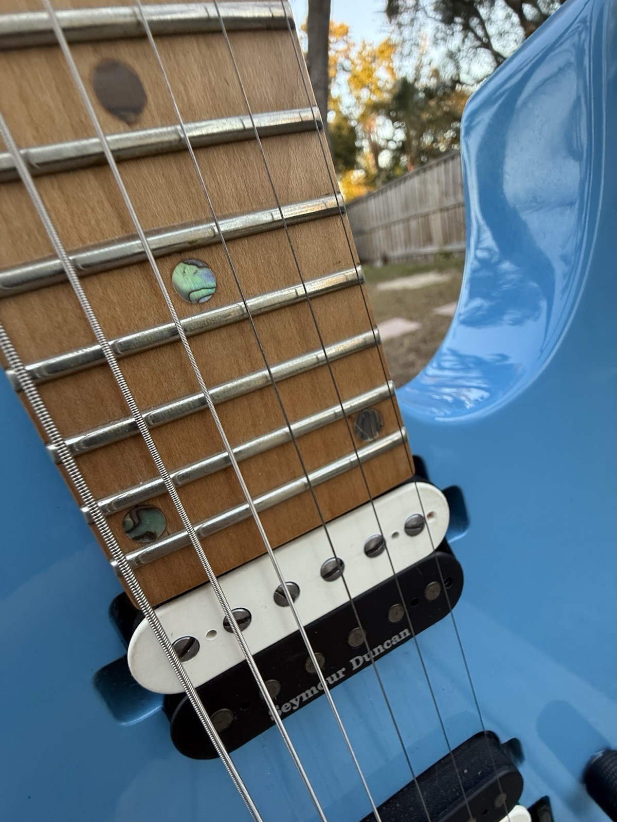 Dean MD24 Floyd Roasted Maple 2021 – Vintage Blue Dean Guitar W/Case Jumbo Frets
