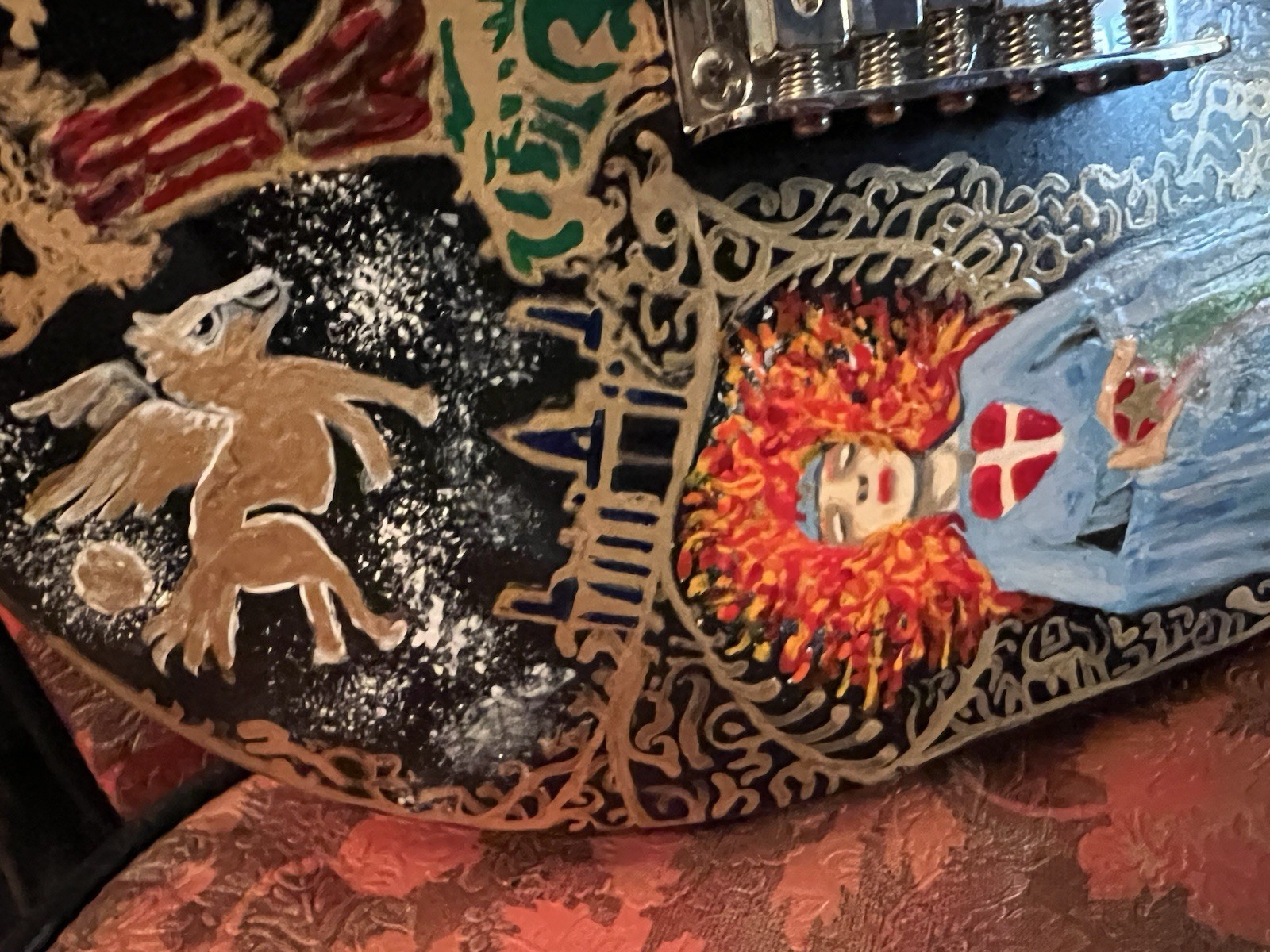 Ibanez Gio Mikro Hand Painted Electric, 2010 with Road Runner case.