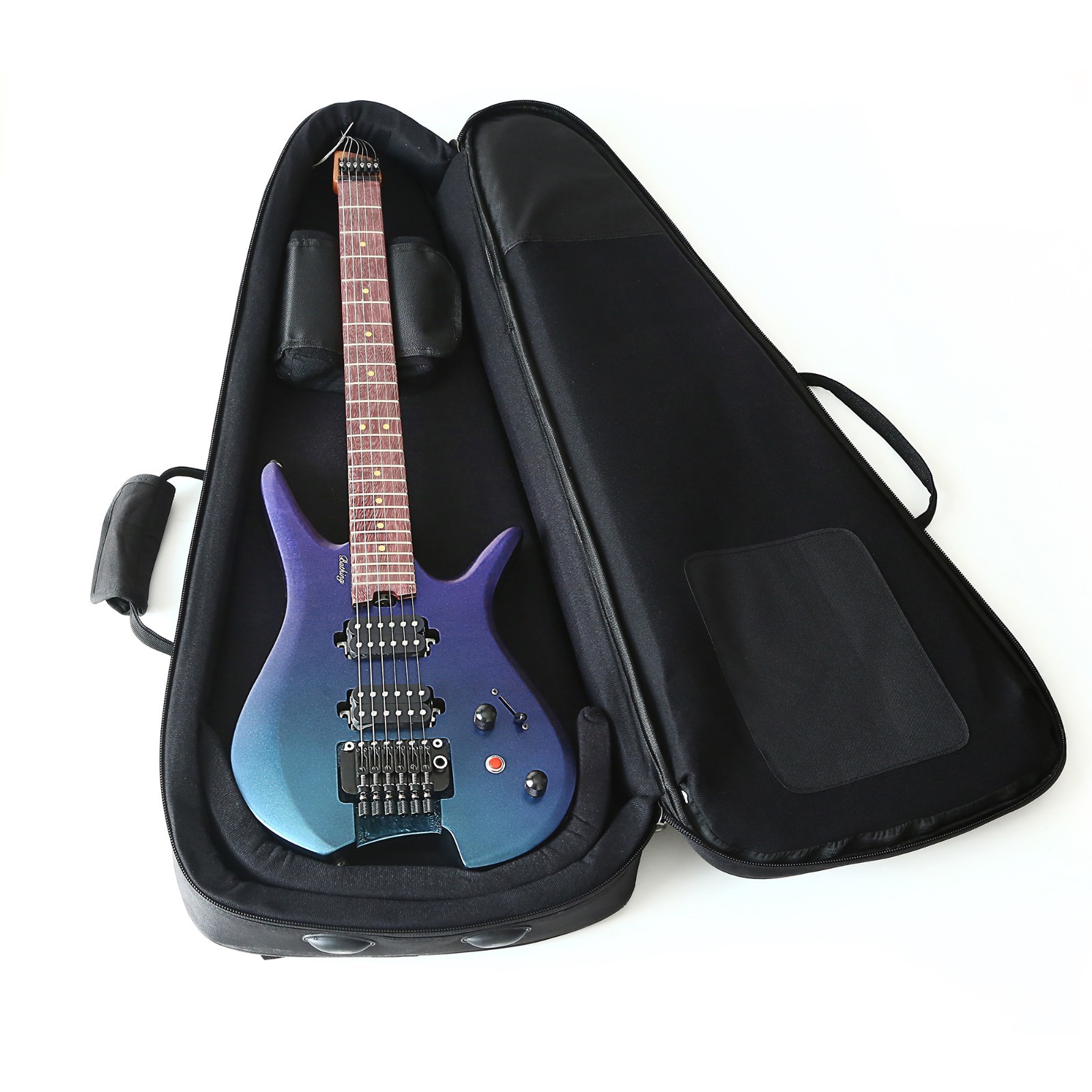 Batking Electric Travel Headless Guitar 6 String Double Locking Tremolo W/Gigbag