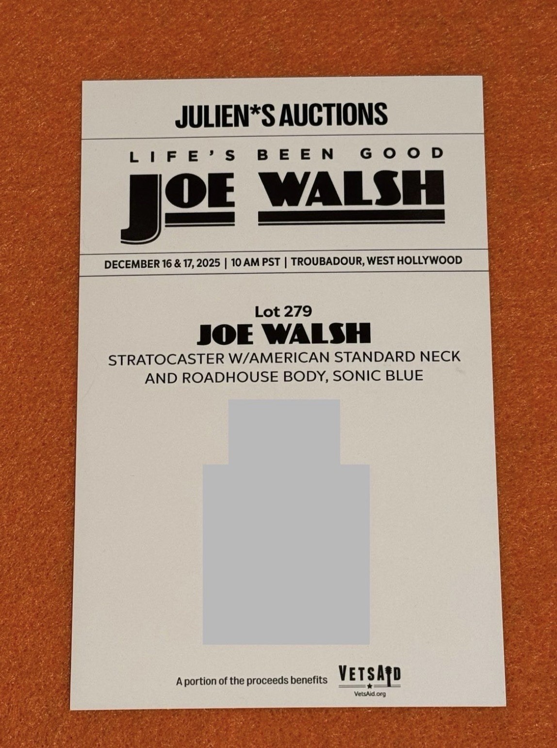 Joe Walsh Personally Owned Sonic Blue Fender Stratocaster w/ Case & Strap