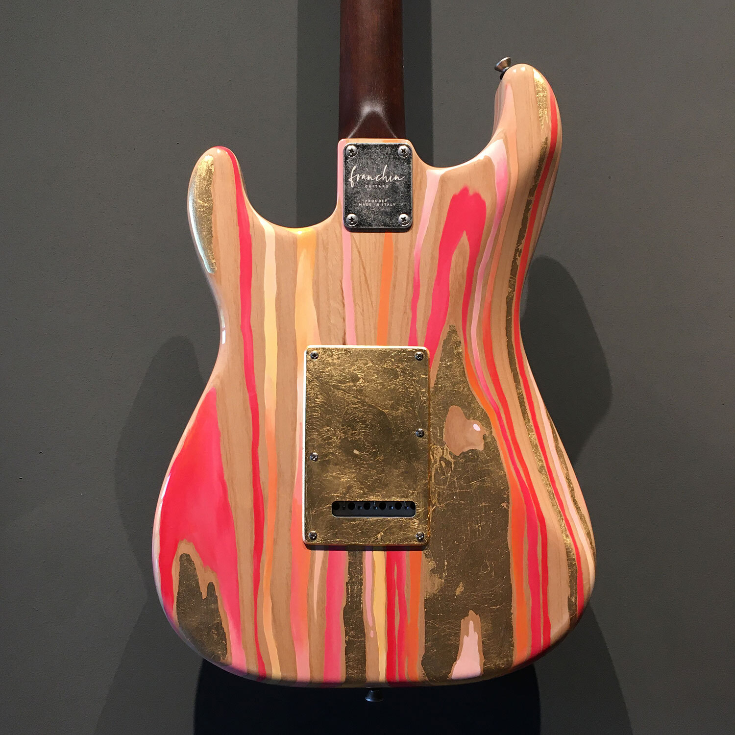 FRANCHIN Mercury guitar Wood Grain Paint/Metallic Leaf S-type *MADE TO ORDER
