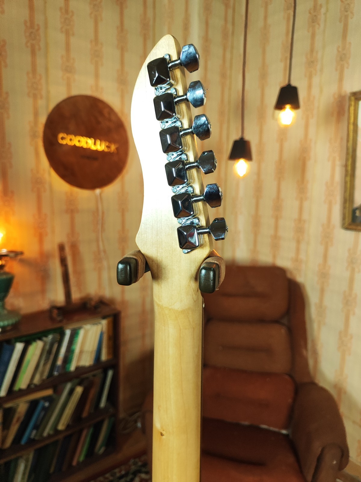 Krunk Ani Style Black Custom Guitar Soviet Era Reissue Rare USSR Retro