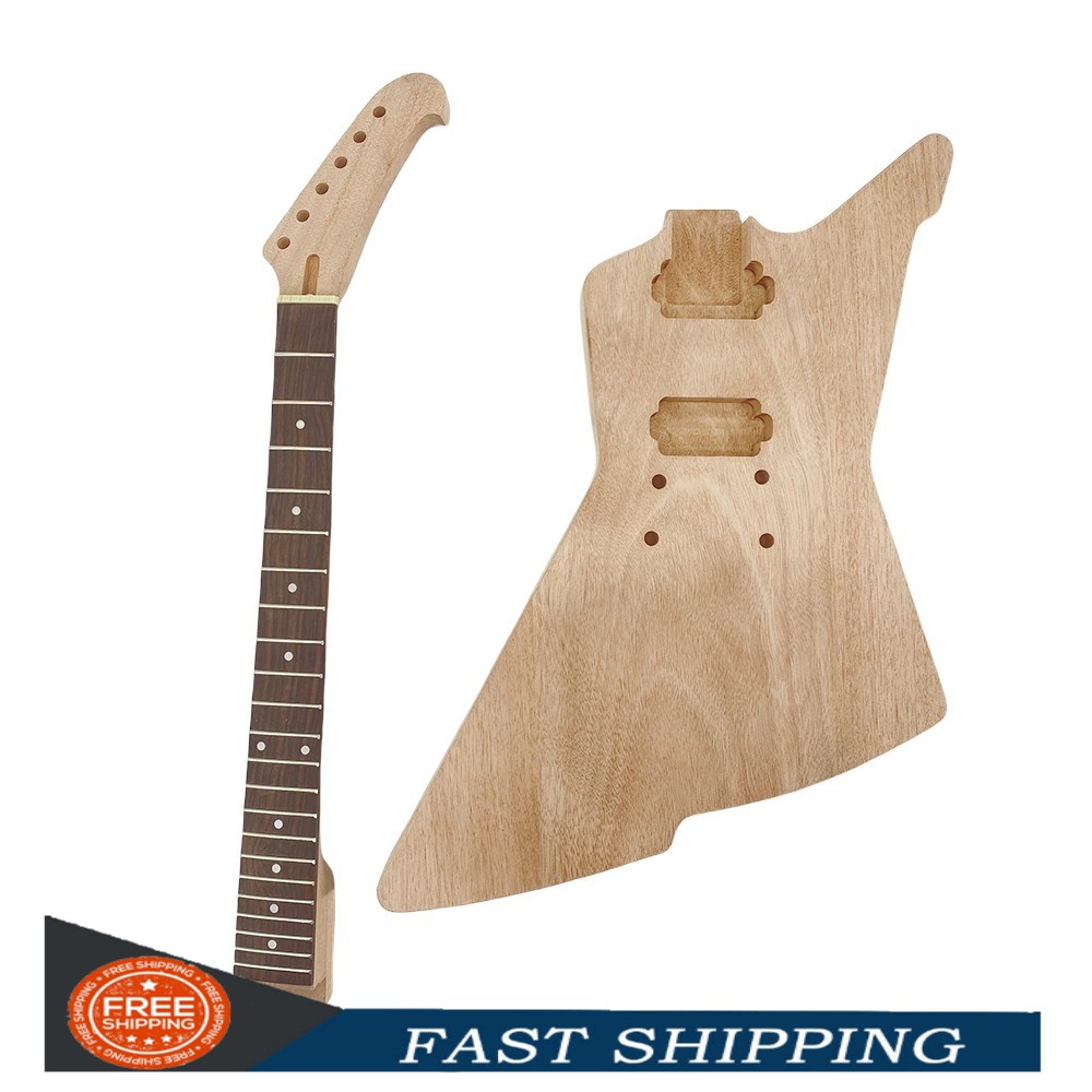 Guitar Kit 22-Fret 24.75-inch Scale Mahogany Neck Body Rosewood Finish DIY