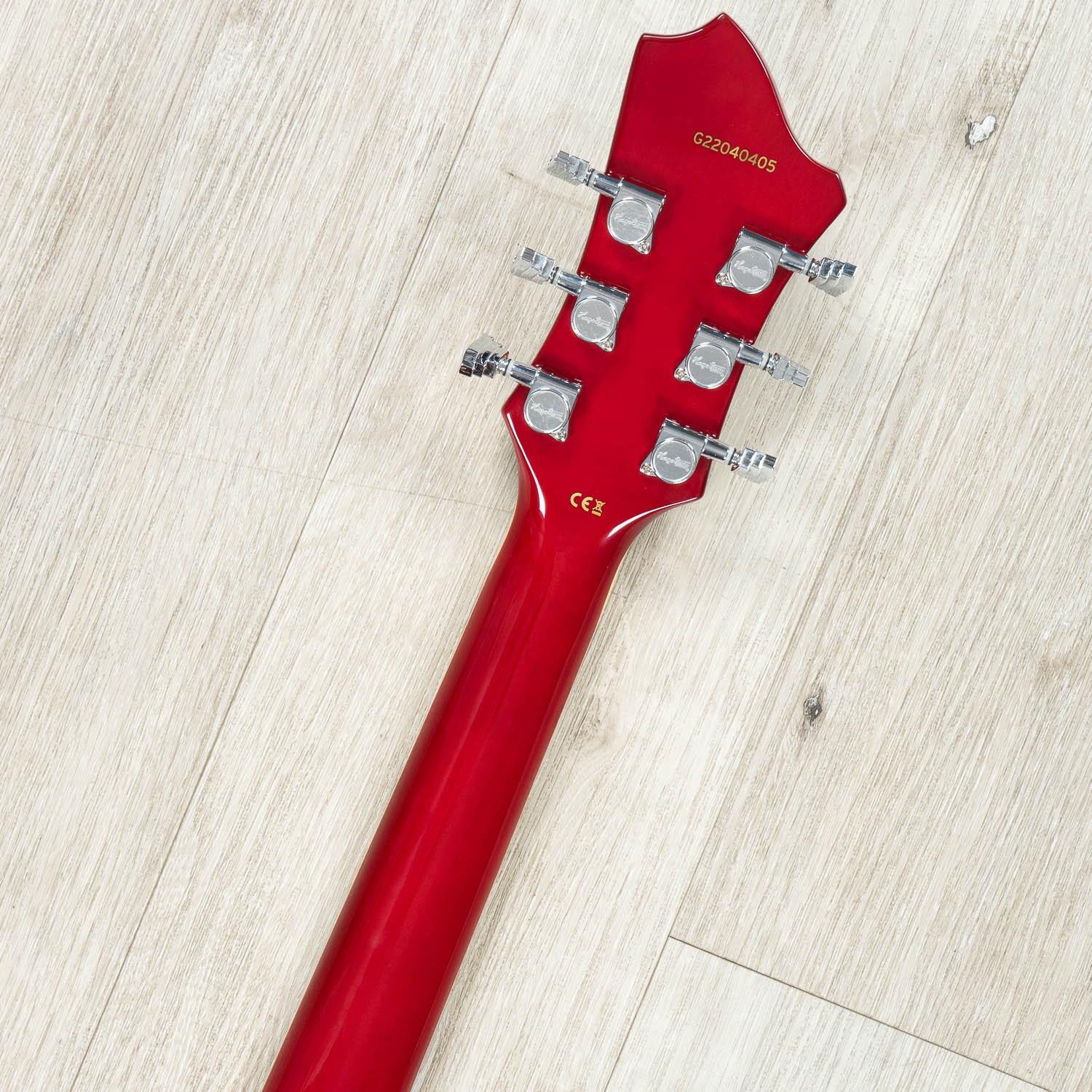 Hagstrom Viking Semi-Hollow Electric Guitar Wild Cherry Transparent Finish