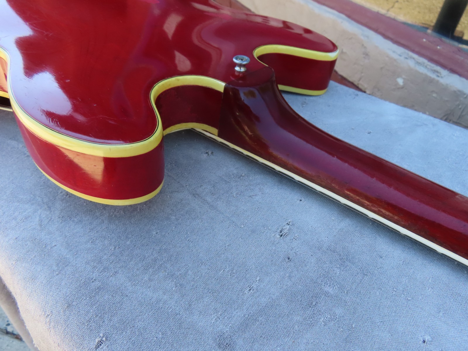 GIBSON 1966 ES-355-TD-SV CHERRY LEFT HANDED BIGSBY 1 OWNER ORIGINAL AMAZING!