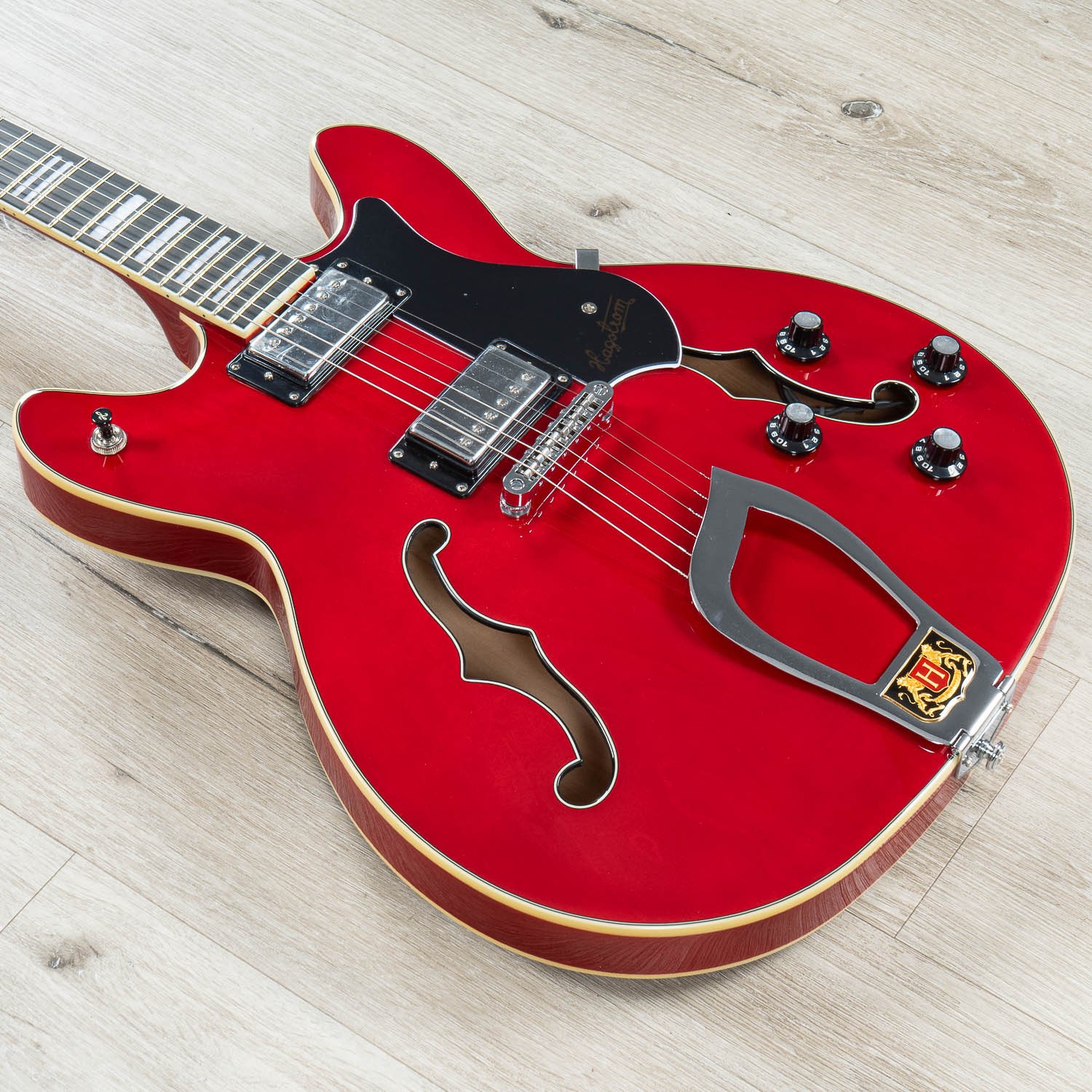 Hagstrom Viking Semi-Hollow Electric Guitar Wild Cherry Transparent Finish