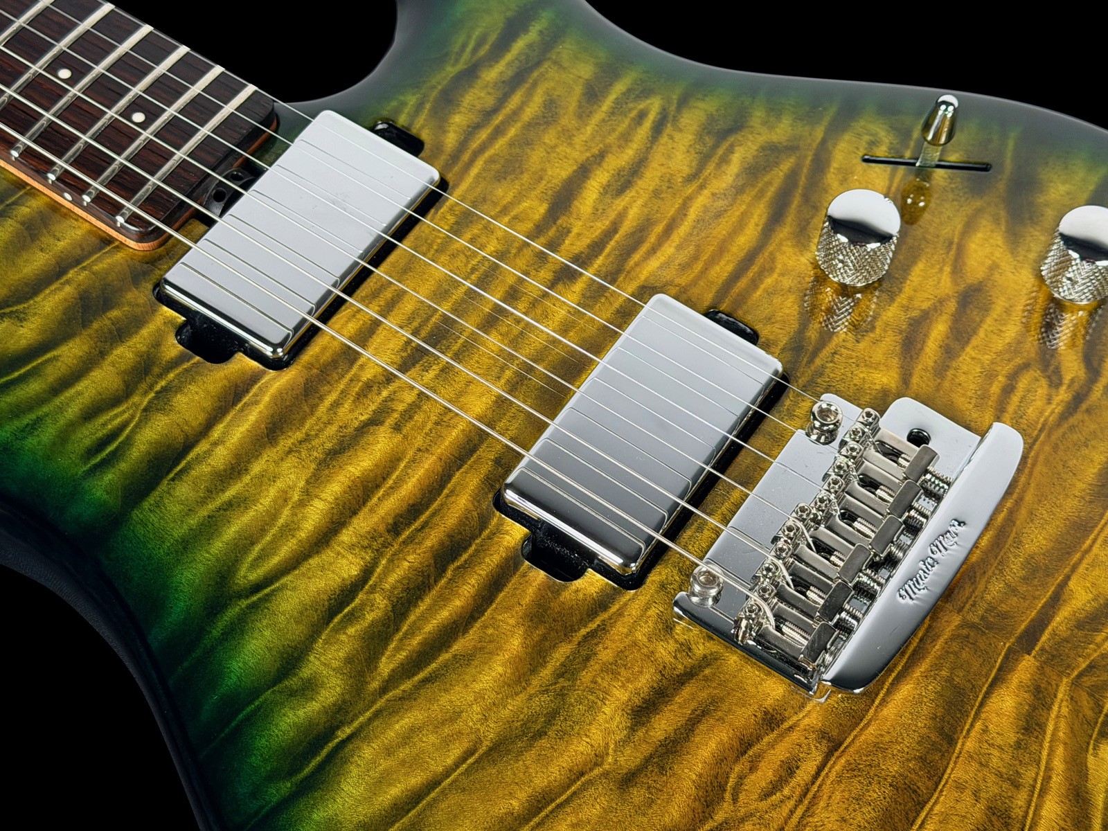 2023 ERNIE BALL MUSIC MAN LUKE IV QUILT TOP ~ GATOR BURST