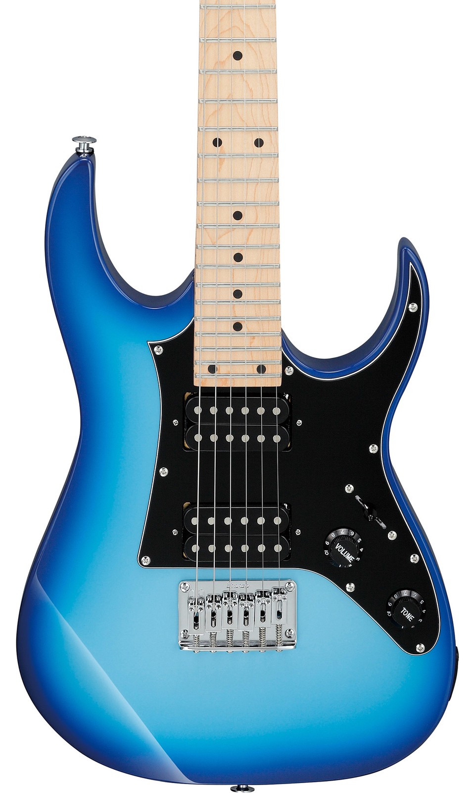 Ibanez GRGM21M RG Gio miKro Short-Scale Electric Guitar – Blue Burst w/ Amplifie