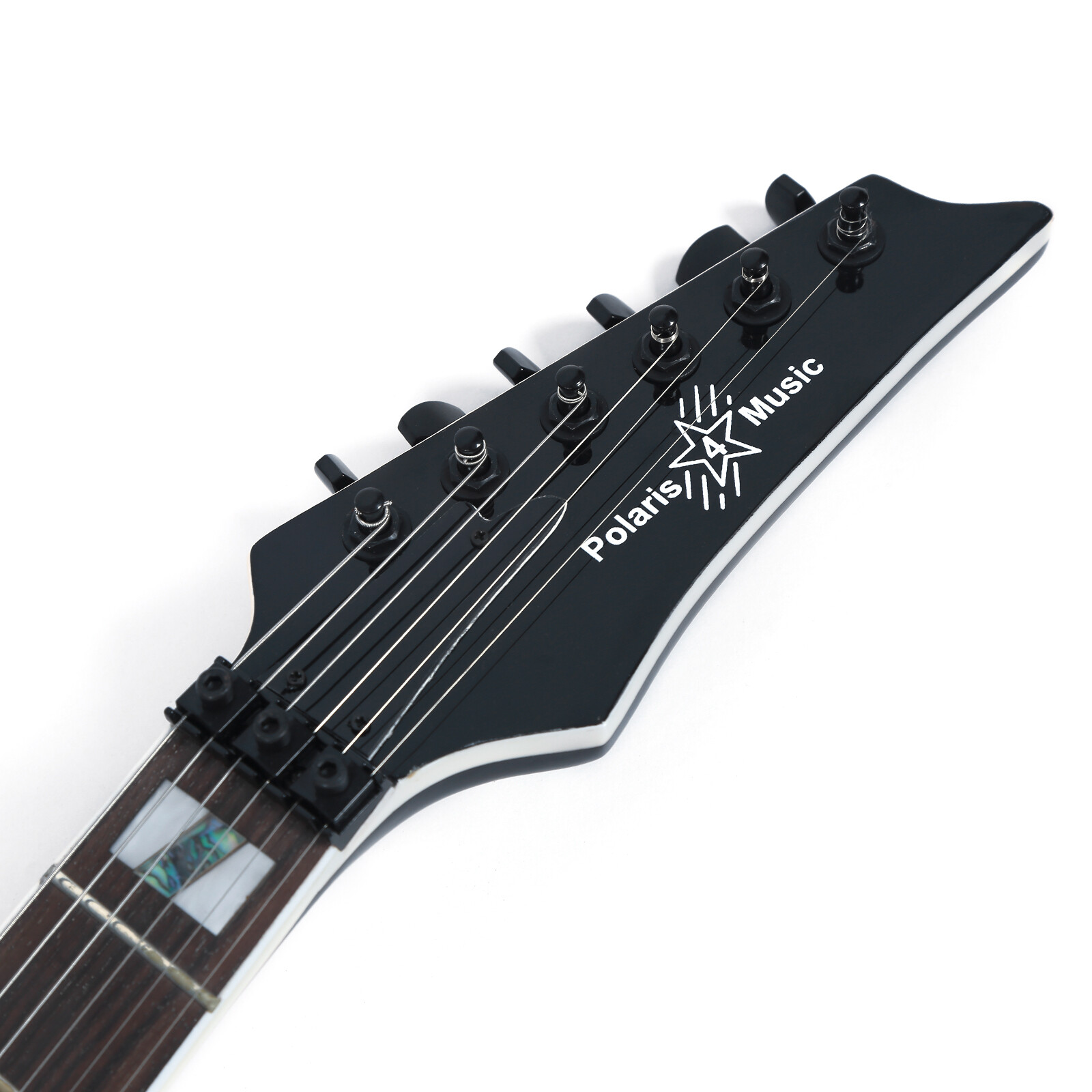 Polaris4Music 6 Strings Solid Electric Guitar Black Hardware Red Burst Finish