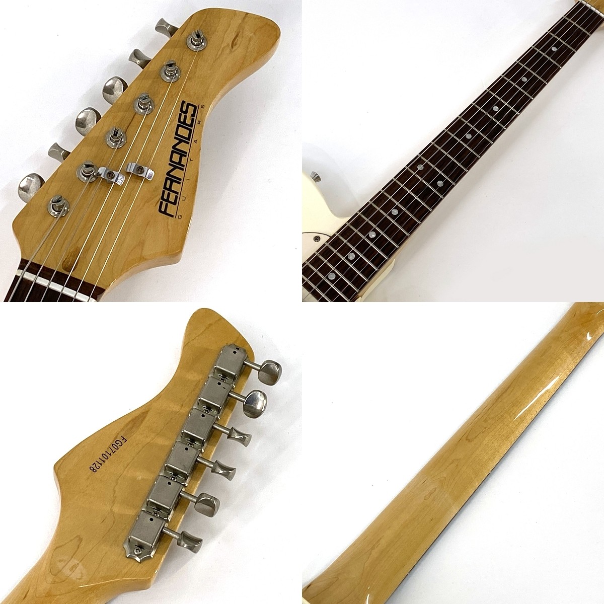 Fernandes TE-1Z Electric Guitar White 22F 3.4kg 3-Way SW Used